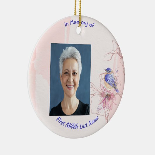 Christian Memorial Keepsake  Bluebird Garden  Keramisch Ornament (Rechts)