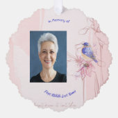 Christian Memorial Keepsake  Bluebird Garden  Ornament Kaart (Voorkant)