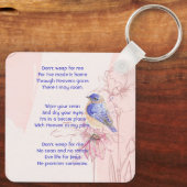 Christian Memorial Keepsake  Bluebird Garden  Sleutelhanger (Achterkant)