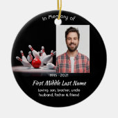 Christian Memorial Keepsake Bowling Bowler Keramisch Ornament (Voorkant)