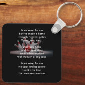 Christian Memorial Keepsake Bowling Bowler Sleutelhanger (Achterkant)