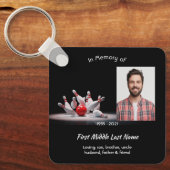 Christian Memorial Keepsake Bowling Bowler Sleutelhanger (Voorkant)