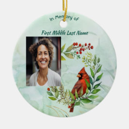 Christian Memorial keepsake Cardinal Bird Keramisch Ornament