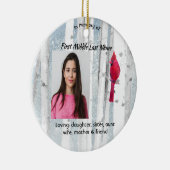 Christian Memorial Keepsake Cardinal Bird Keramisch Ornament (Rechts)