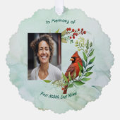 Christian Memorial Keepsake Cardinal Bird Ornament Kaart (Voorkant)
