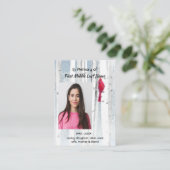 Christian Memorial Keepsake Cardinal Bird Visitekaartje (Staand voorkant)