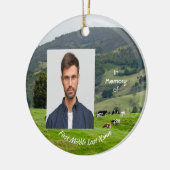 Christian Memorial Keepsake Cattle Farm Landscape  Keramisch Ornament (Links)