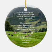 Christian Memorial Keepsake Cattle Farm Landscape  Keramisch Ornament (Achterkant)