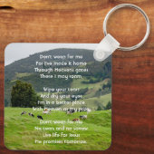 Christian Memorial Keepsake Cattle Farm Landscape Sleutelhanger (Achterkant)