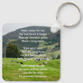 Christian Memorial Keepsake Cattle Farm Landscape Sleutelhanger (Achterkant)