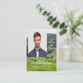 Christian Memorial Keepsake Cattle Farm Landscape Visitekaartje (Staand voorkant)