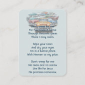 Christian Memorial Keepsake Classic Vintage Car Visitekaartje (Achterkant)