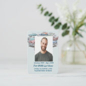 Christian Memorial Keepsake Classic Vintage Car Visitekaartje (Staand voorkant)