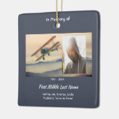 Christian Memorial Keepsake  Clouds Biplane Sky Keramisch Ornament (Links)