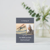 Christian Memorial Keepsake  Clouds Biplane Sky Visitekaartje (Staand voorkant)