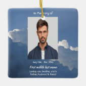 Christian Memorial Keepsake Clouds Sky Heavenly Keramisch Ornament (Voorkant)