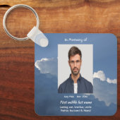 Christian Memorial Keepsake Clouds Sky Heavenly Sleutelhanger (Voorkant)