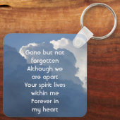 Christian Memorial Keepsake Clouds Sky Heavenly Sleutelhanger (Achterkant)