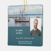 Christian Memorial Keepsake Commercial Fisherman Keramisch Ornament (Links)