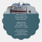 Christian Memorial Keepsake Commercial Fisherman Ornament Kaart (Achterkant)