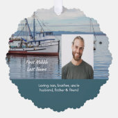 Christian Memorial Keepsake Commercial Fisherman Ornament Kaart (Voorkant)