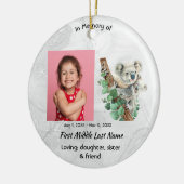 Christian Memorial Keepsake Cute Koala Children Keramisch Ornament (Links)