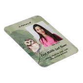 Christian Memorial Keepsake Cute Owl Bird Magneet (Rechterzijde)