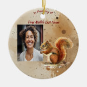Christian Memorial Keepsake Cute Red Squirrel Keramisch Ornament (Voorkant)