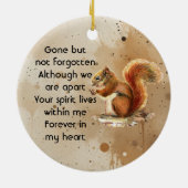 Christian Memorial Keepsake Cute Red Squirrel Keramisch Ornament (Achterkant)