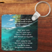 Christian Memorial Keepsake  Deep Sea Diving Diver Sleutelhanger (Achterkant)