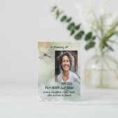 Christian Memorial Keepsake Dragonfly Business Visitekaartje (Staand voorkant)