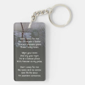 Christian Memorial Keepsake Dragonfly Dewdrops Sleutelhanger (achterkant)