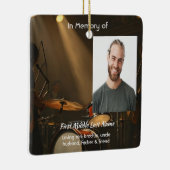 Christian Memorial Keepsake Drummer Drums Band  Keramisch Ornament (Rechts)