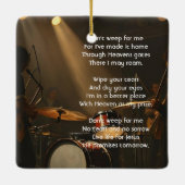 Christian Memorial Keepsake Drummer Drums Band  Keramisch Ornament (Achterkant)