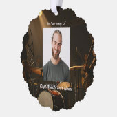 Christian Memorial Keepsake Drummer Drums Band Ornament Kaart (Links)