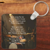 Christian Memorial Keepsake Drummer Drums Band Sleutelhanger (Achterkant)