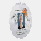 Christian Memorial Keepsake English Robin Bird Ornament Kaart (Rechts)