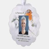 Christian Memorial Keepsake English Robin Bird Ornament Kaart (Links)