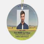 Christian Memorial Keepsake Farm Crop Prairie Keramisch Ornament (Links)