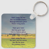 Christian Memorial Keepsake Farm Crop Prairie Sleutelhanger (Achterkant)