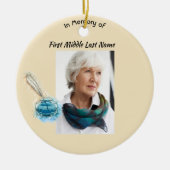 Christian Memorial Keepsake Feather Pen  Keramisch Ornament (Voorkant)