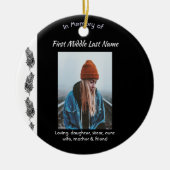 Christian Memorial Keepsake Feather Tribal Boho Keramisch Ornament (Voorkant)