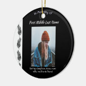 Christian Memorial Keepsake Feather Tribal Boho Keramisch Ornament (Links)