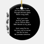 Christian Memorial Keepsake Feather Tribal Boho Keramisch Ornament (Achterkant)