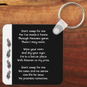 Christian Memorial Keepsake Feather Tribal Boho  Sleutelhanger (Achterkant)