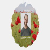 Christian Memorial Keepsake Field Red Poppy Ornament Kaart (Rechts)