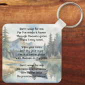 Christian Memorial Keepsake Fishing Lake in Boat Sleutelhanger (Achterkant)