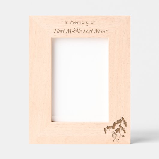 Christian Memorial Keepsake Geranium Flower Gegraveerde Lijstjes (Voorkant)