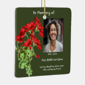 Christian Memorial Keepsake Geranium Flower Keramisch Ornament (Rechts)