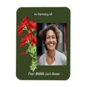 Christian Memorial Keepsake Geranium Flower Magneet (Verticaal)